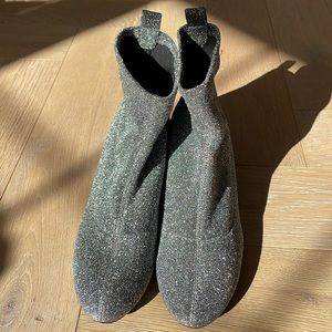Zara metallic sock boots size 38